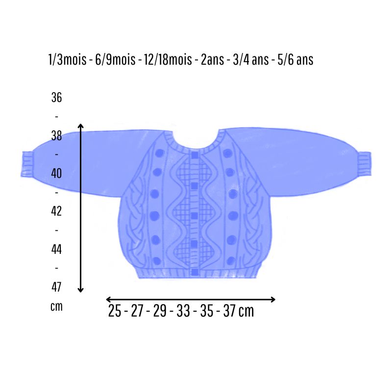 Gilet Twist and Shout - version enfant 🧒 - Patron de tricot - Torsade et raglan