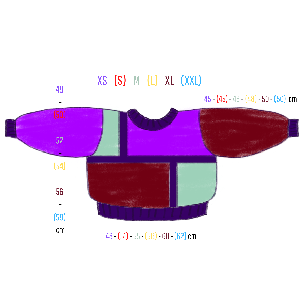 Pull Mondrian - Patron de tricot - Intarsia