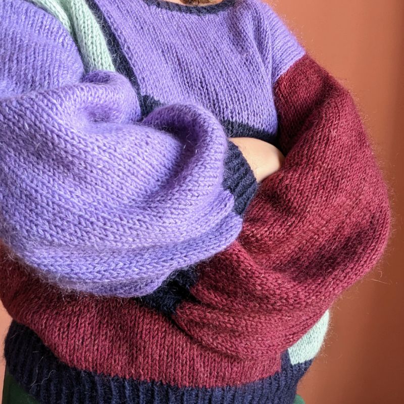 Pull Mondrian - Patron de tricot - Intarsia