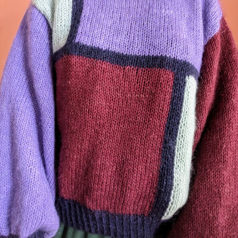 Pull Mondrian - Patron de tricot - Intarsia