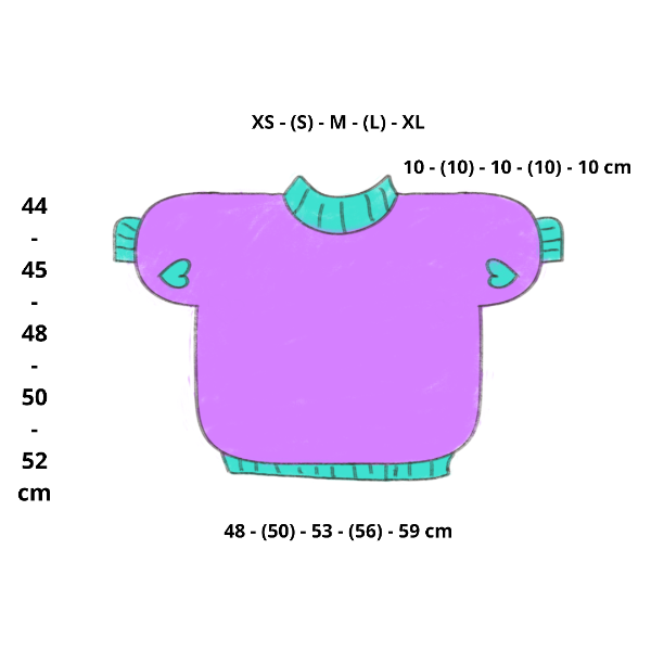 tailles disponible sur le patron sans manches