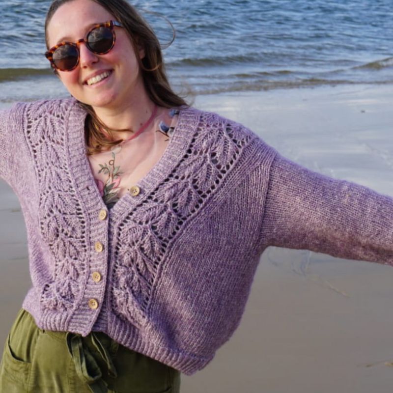 knitting pattern lace stitch cardigan