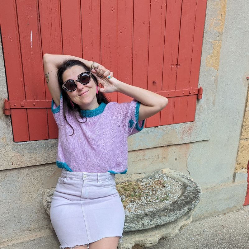 couer sur manche intarsia pull patron