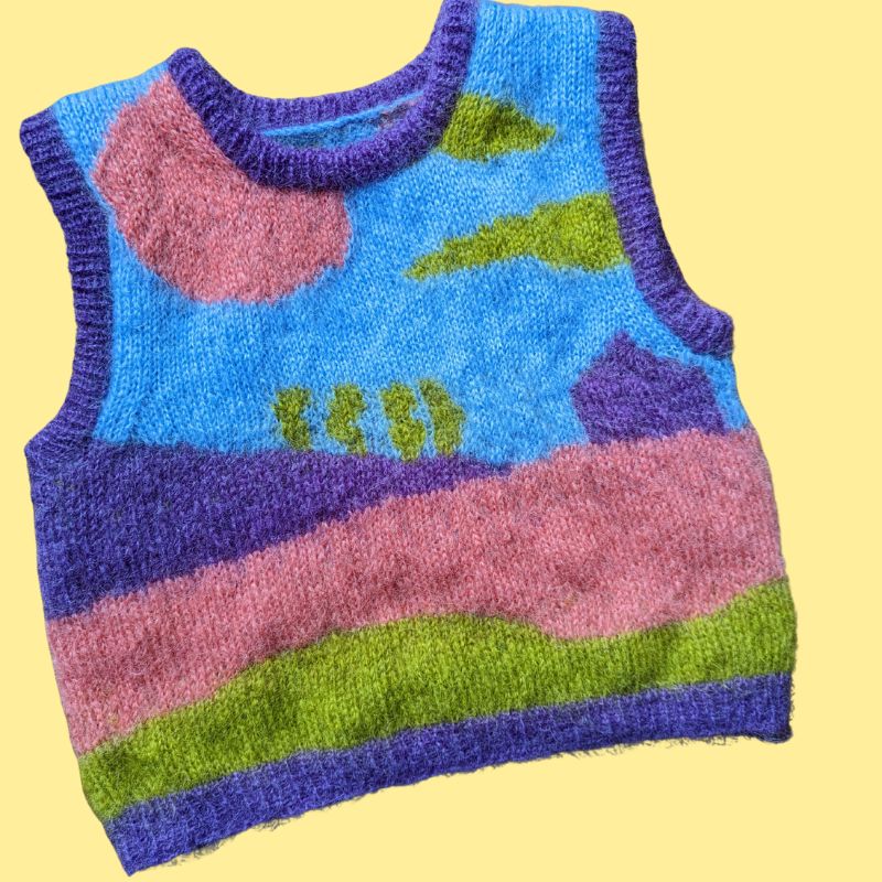Pull sans manche Sunrise - Patron de tricot - Intarsia