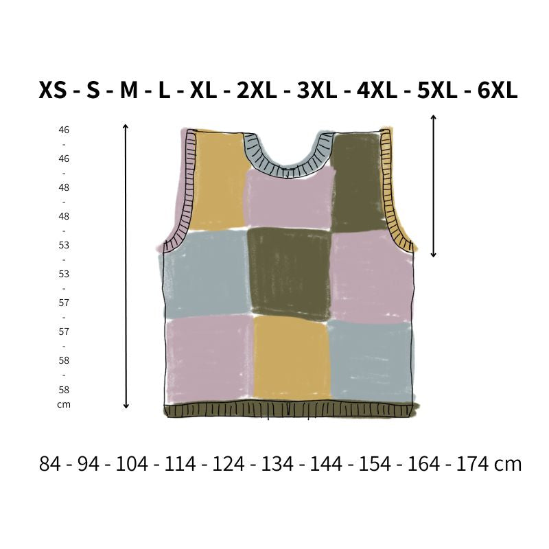 Queen's Gambit Pull sans manche - Patron de tricot