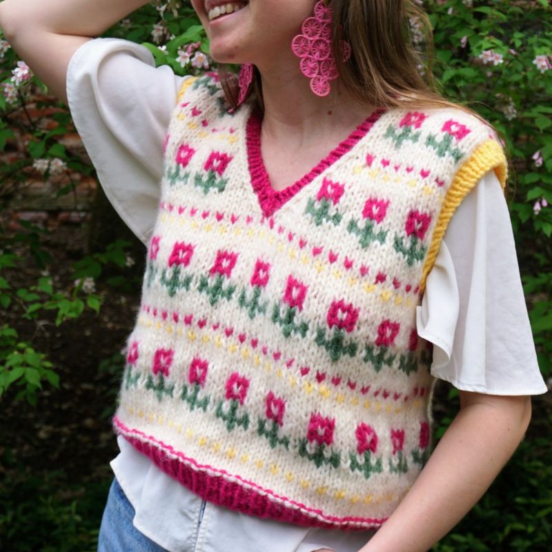 patron de tricot pull col en v