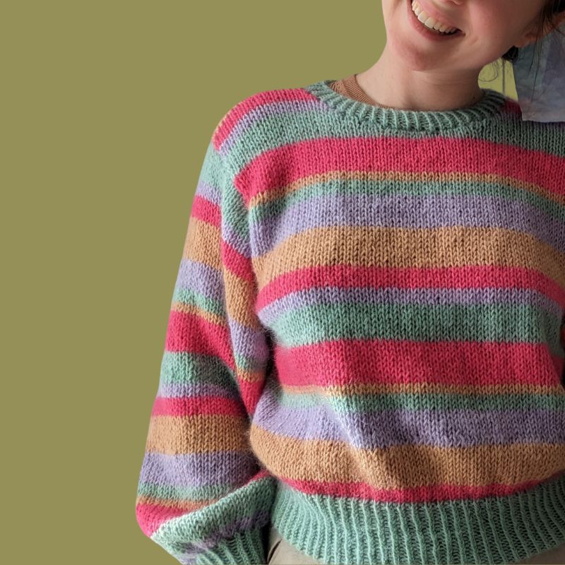 Strippie-Pullover - Strickanleitung - Streifen