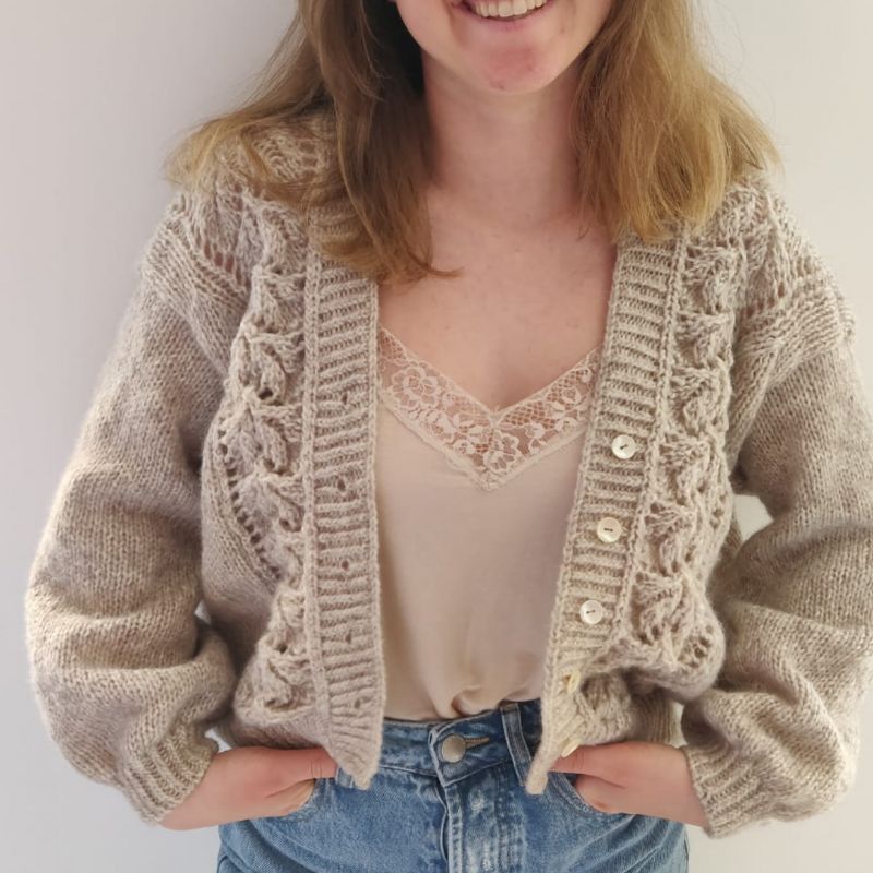 point marguerite ajoure patron tricot