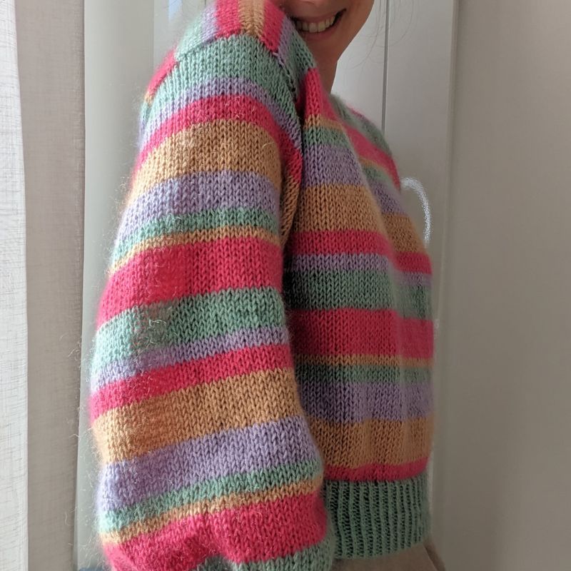 pull à rayures à tricoter soi-même