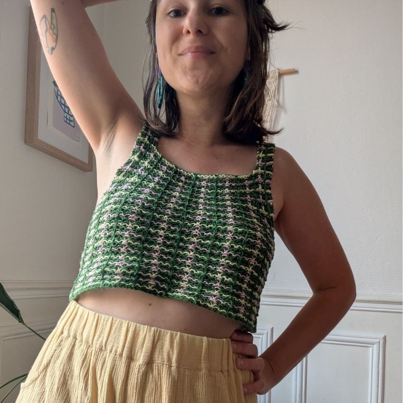 ☀️ Suvine Top - Patron de Tricot - Point fantaisie