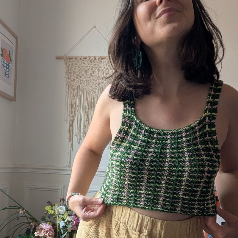 ☀️ Suvine Top - Patron de Tricot - Point fantaisie