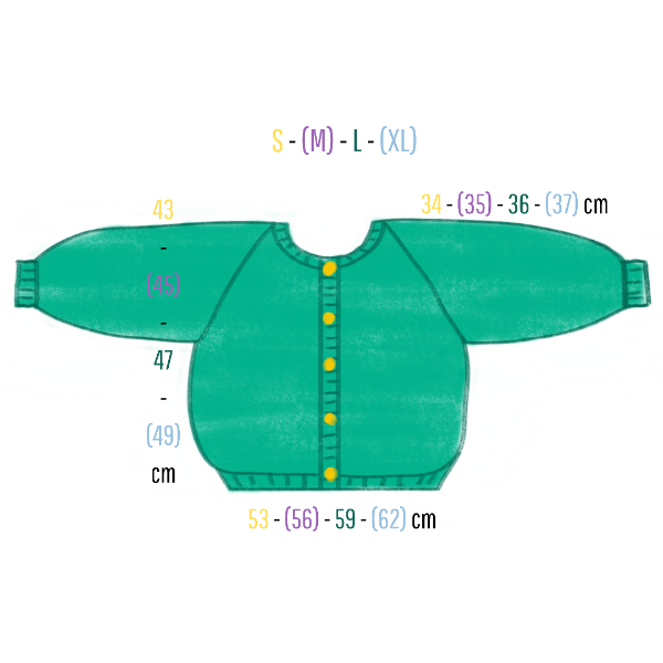 taille tricot cardigan gilet raglan