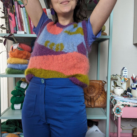 Pull sans manche Sunrise - Patron de tricot - Intarsia