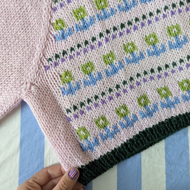 🌷 Le gilet Tulipe - Patron de tricot Jacquard