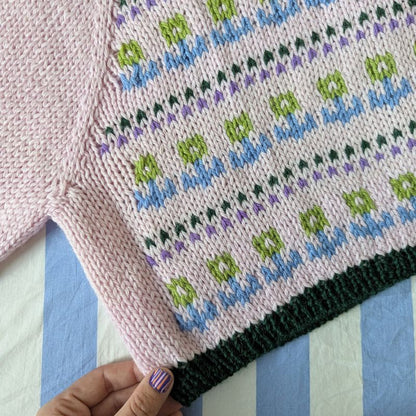 🌷 Le gilet Tulipe - Patron de tricot Jacquard
