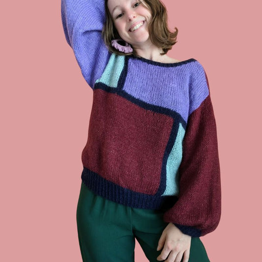 Mondrian Pullover - Strickanleitung - Intarsia