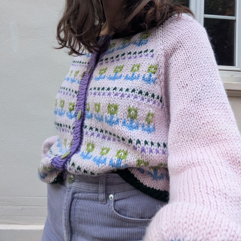 🌷 Le gilet Tulipe - Patron de tricot Jacquard