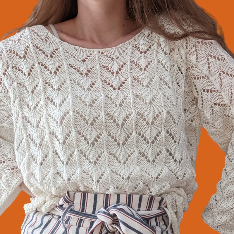 Aude Cardigan - Knitting Patterns - with Lace