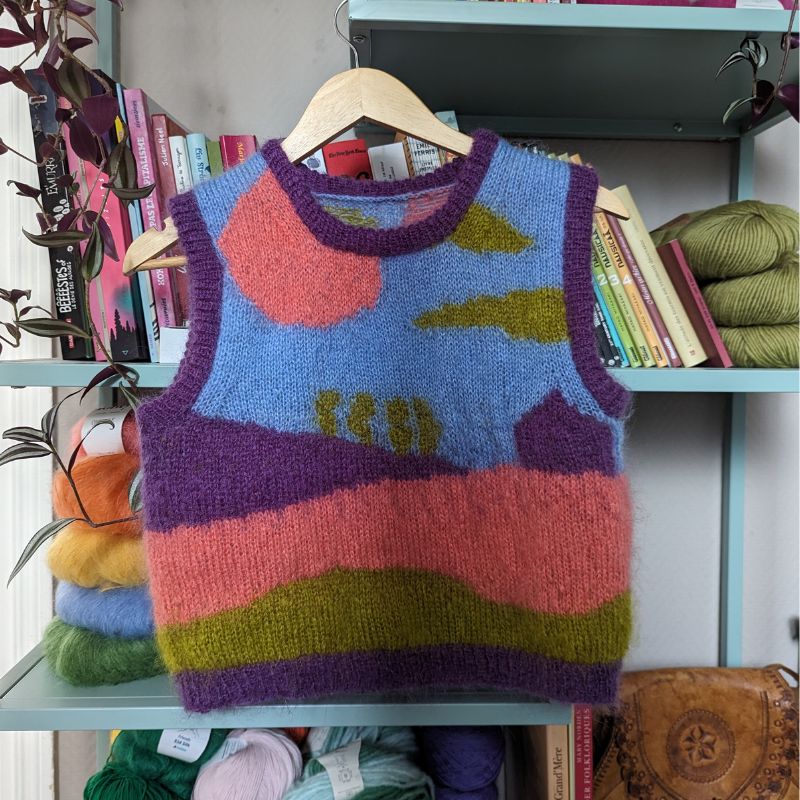 Sunrise Vest - Knitting Pattern - Intarsia