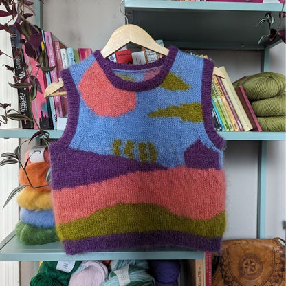 Sunrise Vest - Knitting Pattern - Intarsia