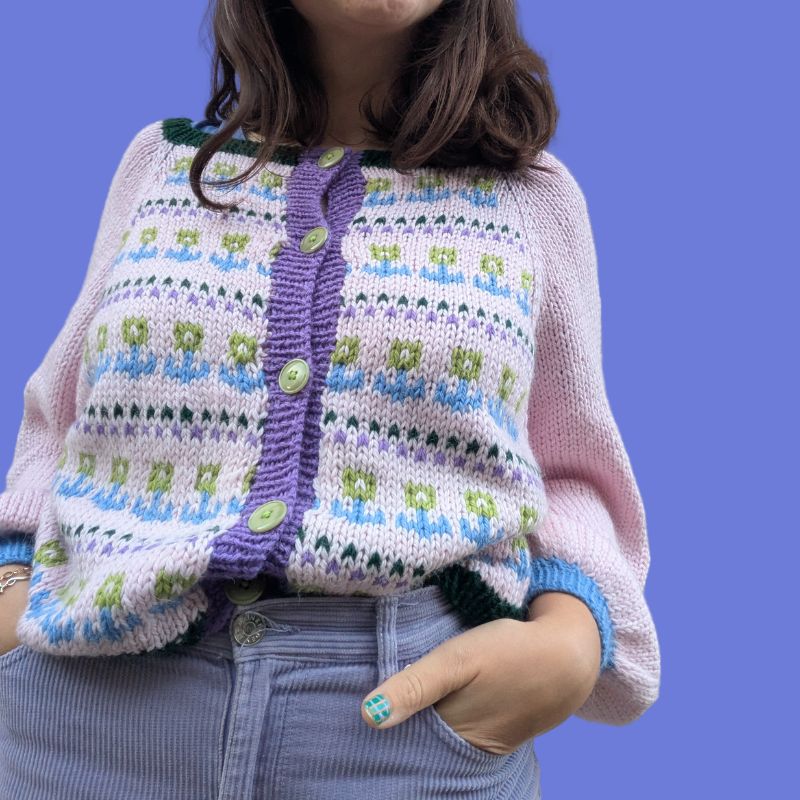 🌷 Le gilet Tulipe - Patron de tricot Jacquard