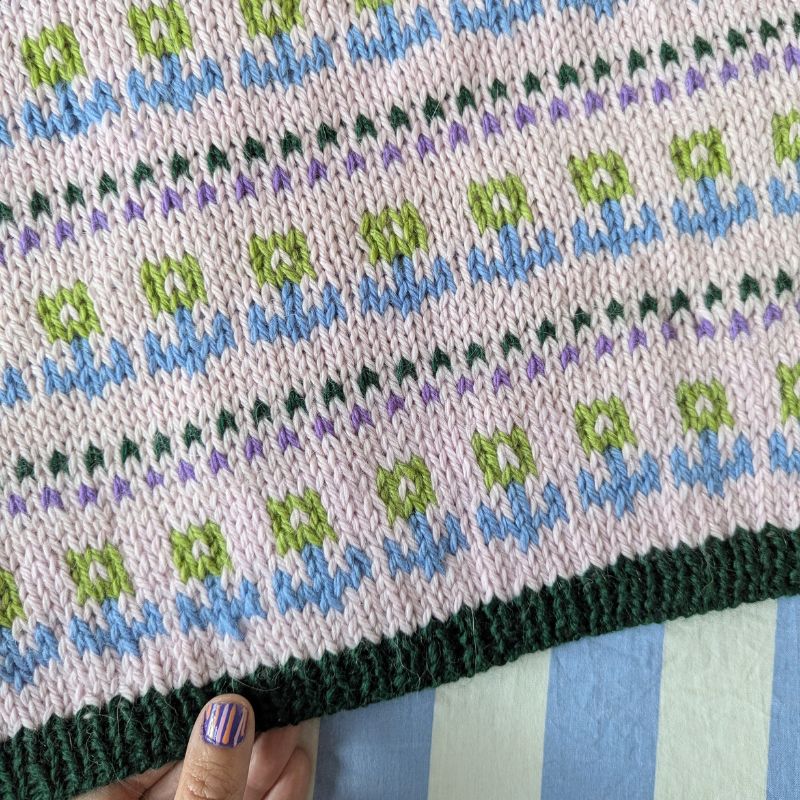 🌷 Le gilet Tulipe - Patron de tricot Jacquard