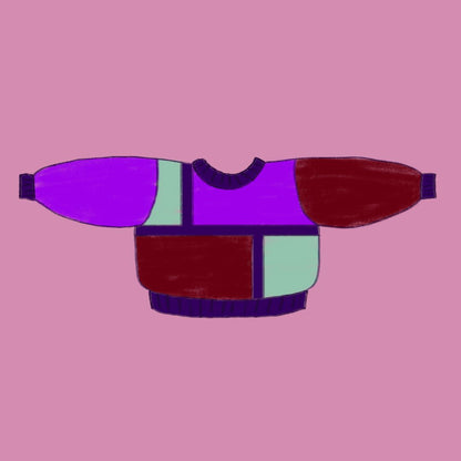 Pull Mondrian - Patron de tricot - Intarsia