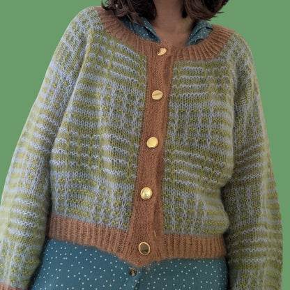 Le gilet Nartelle – Patron de tricot - Point Mosaïque