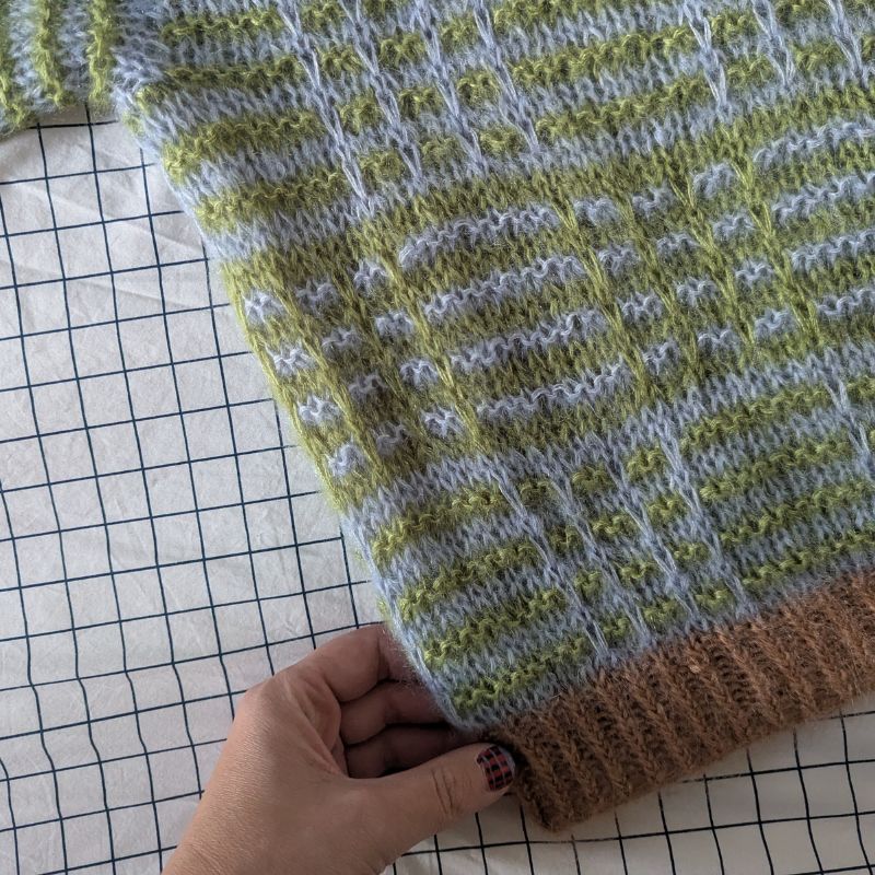 Le gilet Nartelle – Patron de tricot - Point Mosaïque