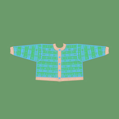 Le gilet Nartelle – Patron de tricot - Point Mosaïque