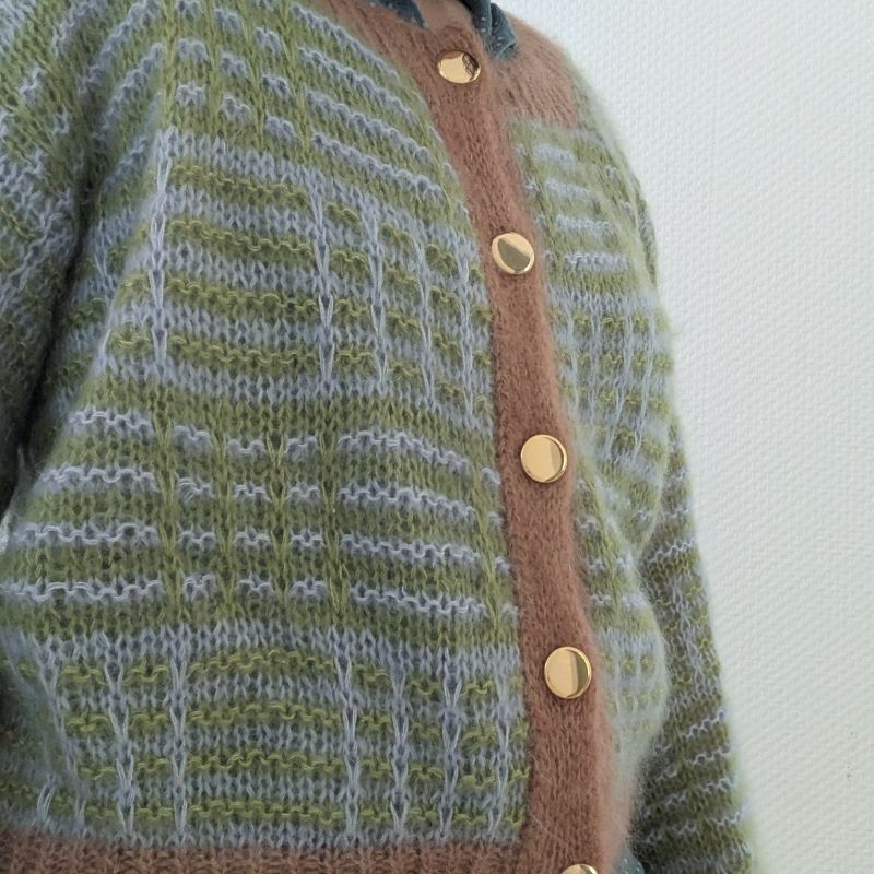 Le gilet Nartelle – Patron de tricot - Point Mosaïque