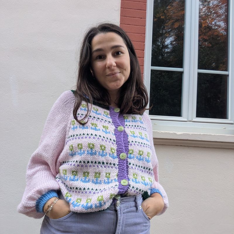 🌷 Le gilet Tulipe - Patron de tricot Jacquard