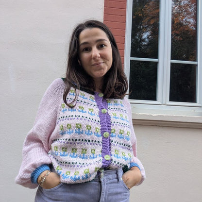 🌷 Le gilet Tulipe - Patron de tricot Jacquard
