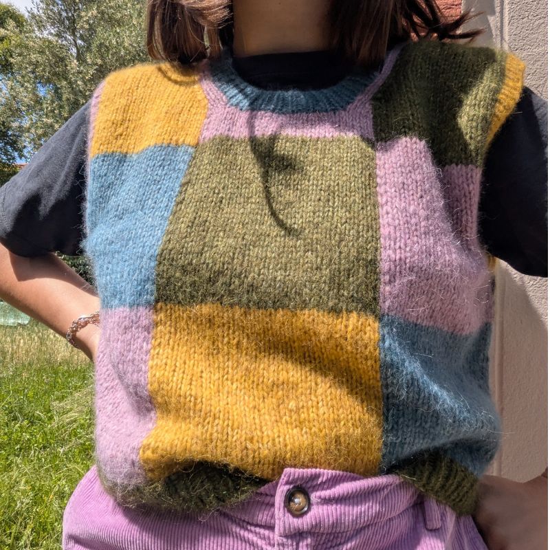 Queen's Gambit Pull sans manche - Patron de tricot