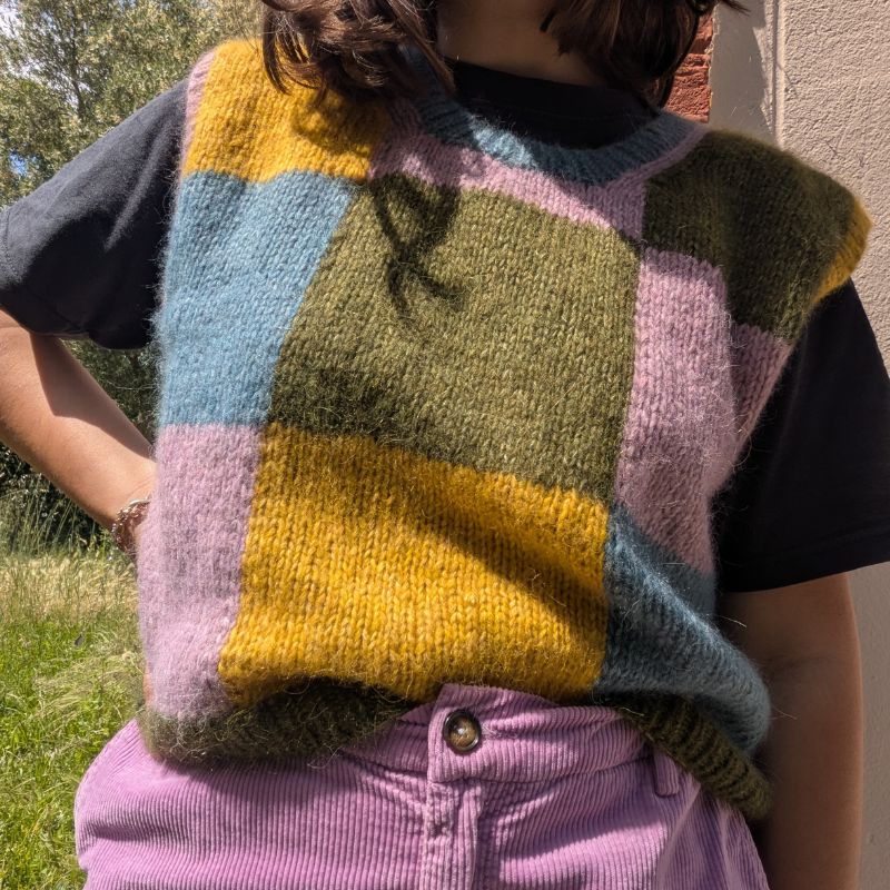 Queen's Gambit Pull sans manche - Patron de tricot