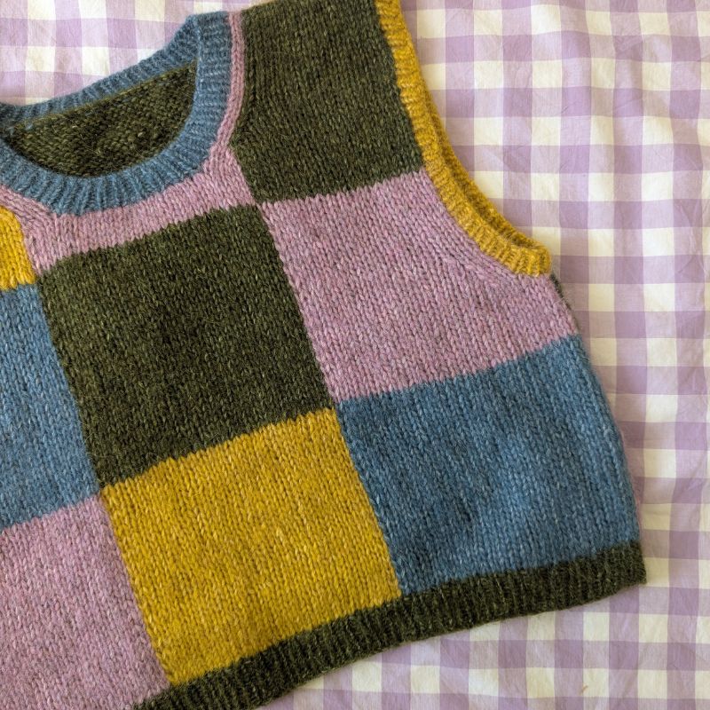 Queen's Gambit Pull sans manche - Patron de tricot
