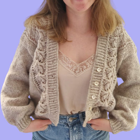 Weste Marguerite – Strickanleitung – Lochmuster