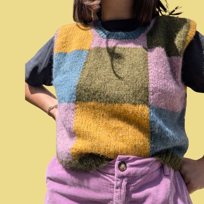 Queen's Gambit Pull sans manche - Patron de tricot