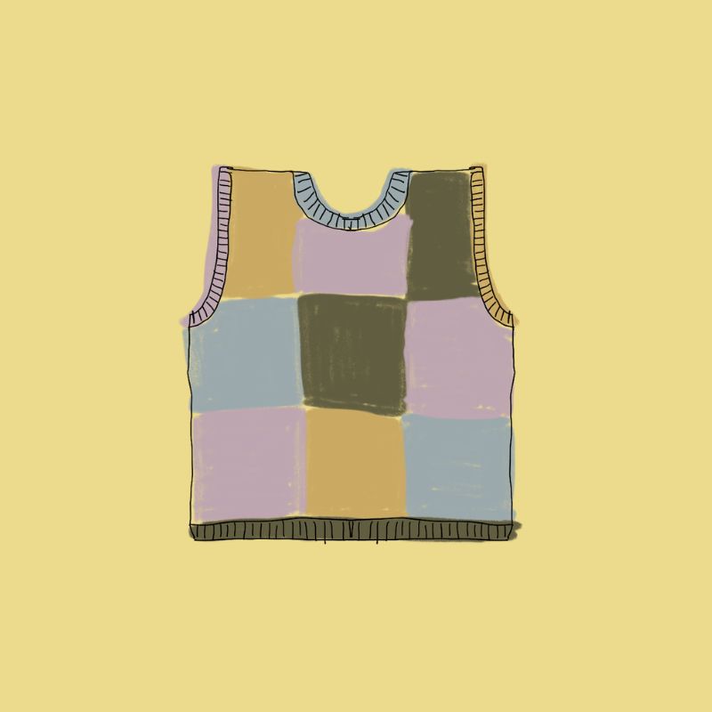 Queen's Gambit Pull sans manche - Patron de tricot