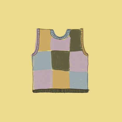 Queen's Gambit Pull sans manche - Patron de tricot