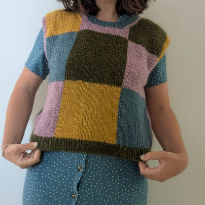 Queen's Gambit Pull sans manche - Patron de tricot