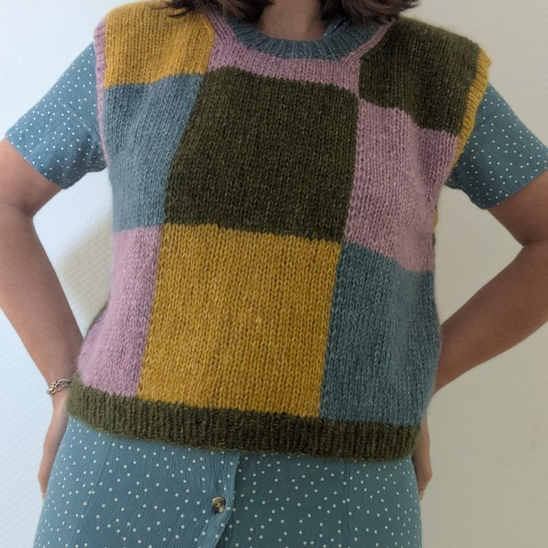 Queen's Gambit Pull sans manche - Patron de tricot