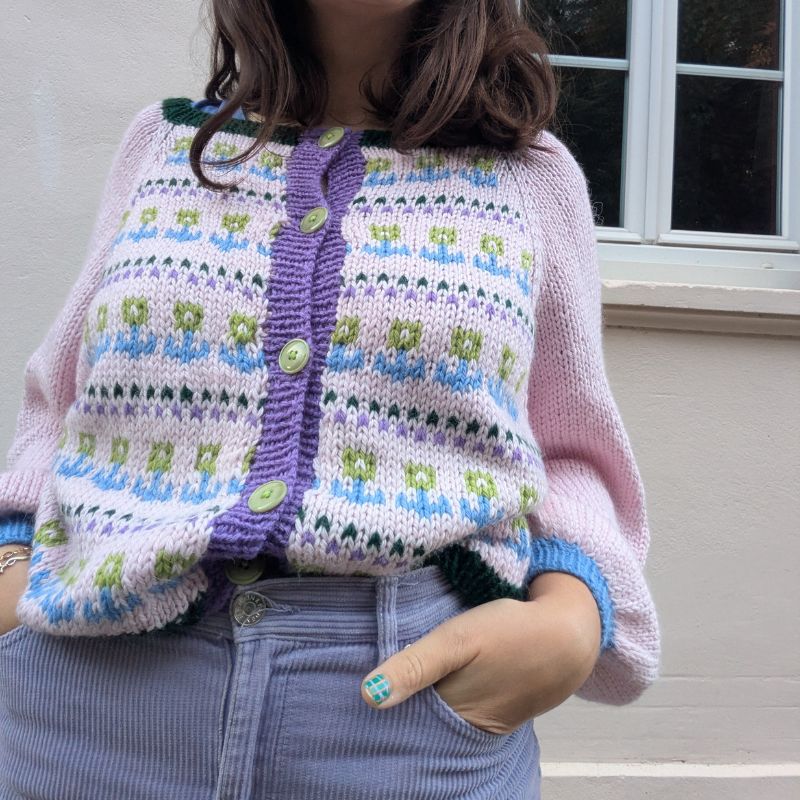 🌷 Le gilet Tulipe - Patron de tricot Jacquard