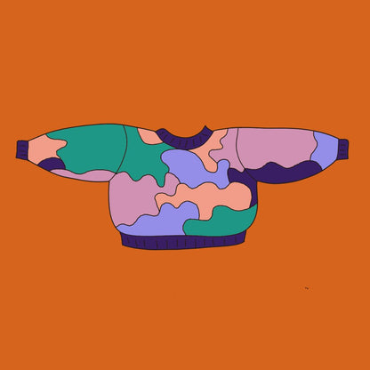 Splashie Pullover - Strickanleitung - Intarsia