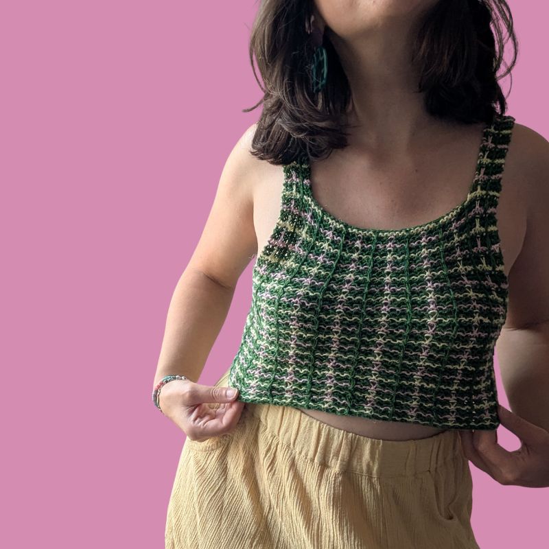 ☀️ Suvine Top - Patron de Tricot - Point fantaisie