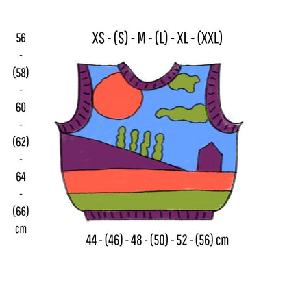 Sunrise Vest - Knitting Pattern - Intarsia