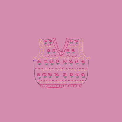 Tulpenweste - Ärmelloser Pullover - Strickanleitung