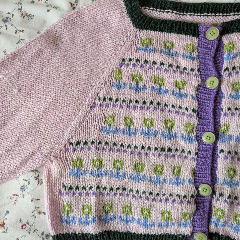 🌷 Le gilet Tulipe - Patron de tricot Jacquard