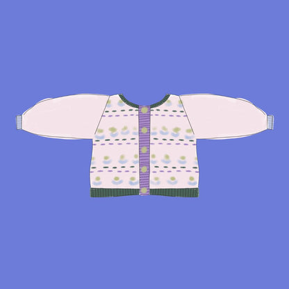 🌷 Le gilet Tulipe - Patron de tricot Jacquard